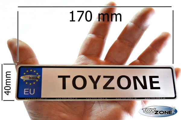 EU Kinder Nummernschild Party Schilder KFZ Namenschilder Kinderfahrzeug Schilder