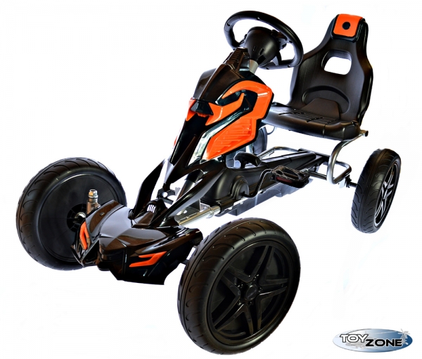 Kinderfahrzeug Tretfahrzeug Pedal Go-Kart XL Tretauto EVA-Reifen grün