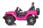Preview: Kinderfahrzeug 12V Kinderelektro Auto Kinderauto Jeep Wrangler Rubicon Limited Edition pink Geländeauto USB EVA Gummiräder Ledersitz