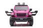 Preview: Kinderfahrzeug 12V Kinderelektro Auto Kinderauto Jeep Wrangler Rubicon Limited Edition pink Geländeauto USB EVA Gummiräder Ledersitz