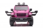 Preview: Kinderfahrzeug 12V 4WD Kinderelektro Auto Kinderauto Jeep Wrangler Rubicon Limited Edition pink Geländeauto USB EVA Gummiräder Ledersitz
