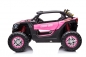 Mobile Preview: Kinderfahrzeug 24V 4WD 180Watt Allrad Kinder Elektro Auto Kinderquad Elektro Buggy Racing Zweisitzer Ledersitz EVA Gummiräder pink
