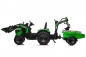 Mobile Preview: Kinderfahrzeug Traktor Ultimate X2 mit Front/Hecklader und Anhänger 2m länge Elektrotraktor Kinderauto Kindertraktor