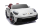 Preview: Kinderfahrzeug Kinderauto Porsche 911 GT3 24V 4x4 zwei Sitzer 800W Lithium-Batterie LED ORIGINALE Lizenz weiß