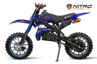 Kinder Motocross Crossbike Nitro Motors Apollo FUN Neue Generation 49 cc Tuning Kupplung Easy Pull Start Dirt Bike Scheibenbremsen Sportluftfilter Sportauspuff Luftbereifung Pocket Bike