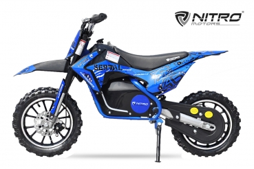 Kinder Motocross Crossbike Nitro Motors 500W Serval Eco Prime 10/10 500W 36V Dirt Bike Scheibenbremsen Luftbereifung Pocket Bike