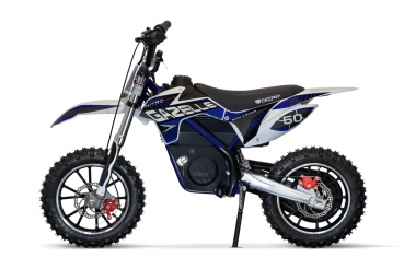 Kinder Motocross Crossbike Elektro Gazelle Deluxe 550 Dirt Bike Scheibenbremsen Luftbereifung Pocket Bike 25km/h grün