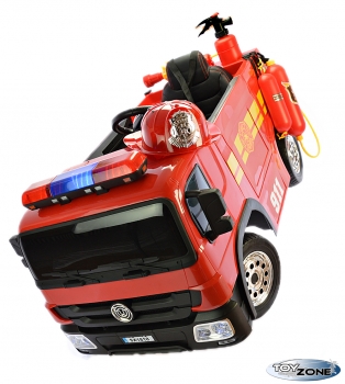 Kinderfahrzeug Kinderauto 12V Kinder Elektro Auto Feuerwehr Ledersitz EVA Gummiräder 2,4 GHZ inkl. Wasserspritze uvm.