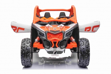 Kinderfahrzeug 24V 480Watt Kinder Elektro Auto Kinderquad Elektro Buggy X-treme Zweisitzer Ledersitz EVA Gummiräder