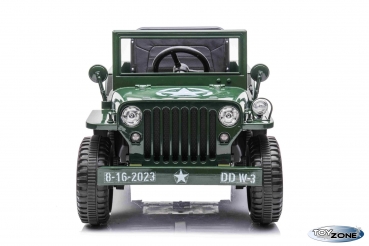 Kinderfahrzeug 12V Kinder Elektro Auto Geländewagen U.S.  Army Militärfahrzeug Limited Edition 4x4 180W Elektro grün