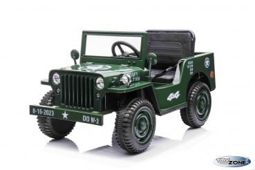 Kinderfahrzeug 12V Kinder Elektro Auto Geländewagen U.S. Army Militärfahrzeug Limited Edition 4x4 180W Elektro grün