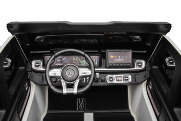 Kinderfahrzeug G63 AMG 12V 1,6m Kinder Elektro Auto Zweisitzer Ledersitz EVA Gummiräder
