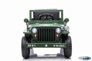 Kinderfahrzeug 12V Kinder Elektro Auto Geländewagen U.S. Army Militärfahrzeug Limited Edition 4x4 180W Elektro grün