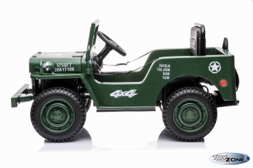 Kinderfahrzeug 12V Kinder Elektro Auto Geländewagen U.S. Army Militärfahrzeug Limited Edition 4x4 180W Elektro grün