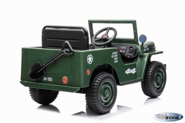 Kinderfahrzeug 12V Kinder Elektro Auto Geländewagen U.S. Army Militärfahrzeug Limited Edition 4x4 180W Elektro grün
