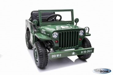 Kinderfahrzeug 12V Kinder Elektro Auto Geländewagen U.S. Army Militärfahrzeug Limited Edition 4x4 180W Elektro grün
