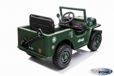 Kinderfahrzeug 12V Kinder Elektro Auto Geländewagen U.S. Army Militärfahrzeug Limited Edition 4x4 180W Elektro grün