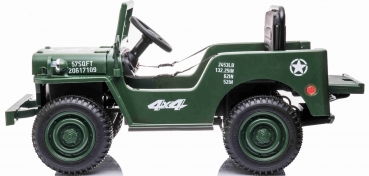 Kinderfahrzeug 12V Kinder Elektro Auto Geländewagen U.S. Army Militärfahrzeug Limited Edition 4x4 180W Elektro grün