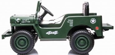 Kinderfahrzeug 12V Kinder Elektro Auto Geländewagen U.S.  Army Militärfahrzeug Limited Edition 4x4 180W Elektro grün