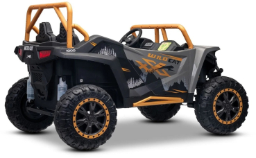 Kinderfahrzeug WILDCAT 24V Lithium 800Watt Kinder Elektro Auto 9km/h Kinderquad Elektro Quad Elektromotorrad Zweisitzer XXL Ledersitz EVA Gummiräder