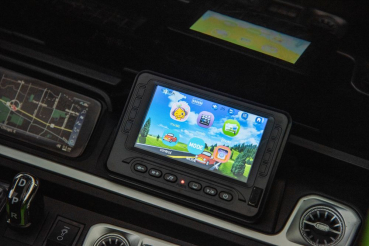 Kinderfahrzeug G63 AMG 24V 800Watt 1,6m Kinder Elektro Auto Zweisitzer MP4 Video Ledersitz EVA Gummiräder grün matt