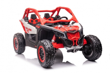 Kinderfahrzeug 12V 4WD Allrad Kinder Elektro Auto Kinderquad Elektro Buggy X-treme Zweisitzer Ledersitz EVA Gummiräder