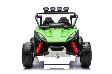 Kinderfahrzeug 24V 800 Watt Kinder Elektro Auto Kinderquad Elektro Buggy Turbo Zweisitzer Ledersitz EVA Gummiräder