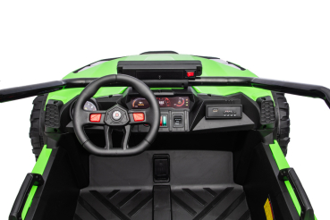 Kinderfahrzeug 24V 800Watt Buggy Turbo Kinder Elektro Auto Kinderquad Zweisitzer Elektro Ledersitz EVA Gummiräder