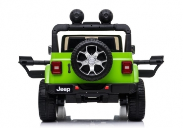 Kinderfahrzeug 12V Kinderelektro 4x4 Allrad Auto Kinderauto Jeep Wrangler Rubicon Geländeauto USB EVA Gummiräder Ledersitz