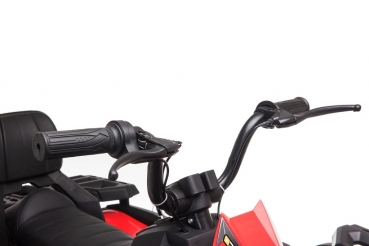 Kinderquad XXForce 24V 400W 8kmh Kinder Elektro Auto Kinderfahrzeug Elektro Quad ATV Ledersitz EVA Gummiräder weiß/schwarz