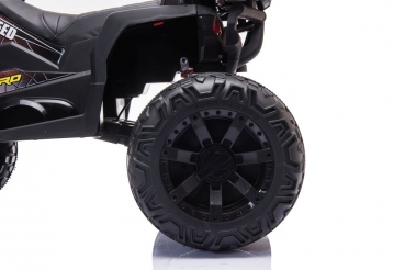 Kinderquad XXForce 24V 400W 8kmh Kinder Elektro Auto Kinderfahrzeug Elektro Quad ATV Ledersitz EVA Gummiräder weiß/schwarz