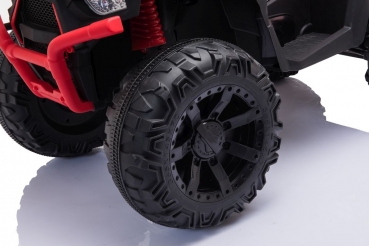 Kinderquad XXForce 24V 400W 8kmh Kinder Elektro Auto Kinderfahrzeug Elektro Quad ATV Ledersitz EVA Gummiräder weiß/schwarz