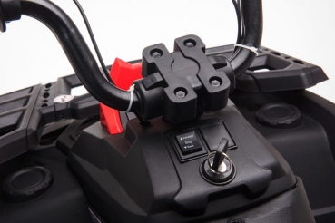 Kinderquad XXForce 24V 400W 8kmh Kinder Elektro Auto Kinderfahrzeug Elektro Quad ATV Ledersitz EVA Gummiräder weiß/schwarz