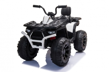 Kinderquad XXForce 24V 400W 8kmh Kinder Elektro Auto Kinderfahrzeug Elektro Quad ATV Ledersitz EVA Gummiräder weiß/schwarz