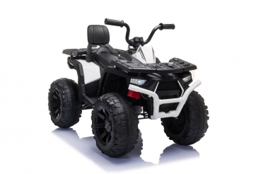 Kinderquad XXForce 24V 400W 8kmh Kinder Elektro Auto Kinderfahrzeug Elektro Quad ATV Ledersitz EVA Gummiräder weiß/schwarz
