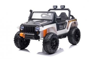 Kinderfahrzeug Geländeauto Hercules 100Kg Tragkraft Kind & Erwachsenen 12V 10 Ah Kinder elektro Auto Kinderauto 4WD Allrad USB EVA Gummiräder Ledersitz SW
