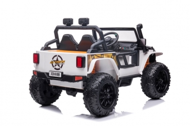 Kinderfahrzeug Geländeauto Hercules 100Kg Tragkraft Kind & Erwachsenen 12V 10 Ah Kinder elektro Auto Kinderauto 4WD Allrad USB EVA Gummiräder Ledersitz SW