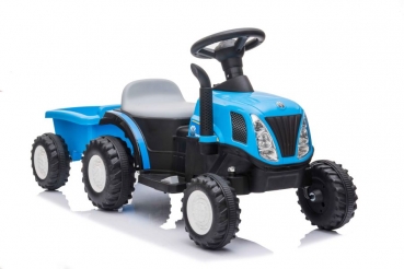 Kinderfahrzeug  Traktor New Holland mit Anhänger Elektrotraktor Kinderauto Kindertraktor