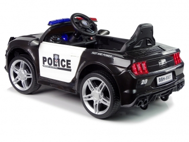 Kinderfahrzeug Polizei 12V Kinder Elektro Auto Kinderauto MP3 USB Ledersitz EVA Gummiräder 2,4 GHZ