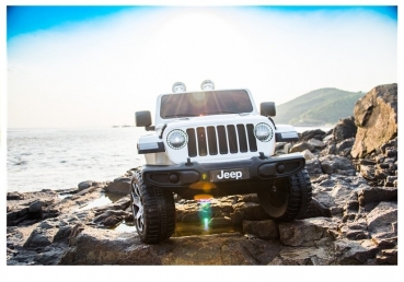 Kinderfahrzeug 12V Kinderelektro 4x4 Allrad Auto Kinderauto Jeep Wrangler Rubicon Geländeauto USB EVA Gummiräder Ledersitz