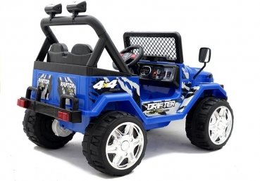 Kinderfahrzeug Geländeauto Beast 12V Kinder elektro Auto Kinderauto USB EVA Gummiräder blau
