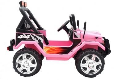 Kinderfahrzeug Geländeauto Beast 12V Kinder elektro Auto Kinderauto USB EVA Gummiräder rosa