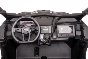 Kinderfahrzeug 12V 4WD Allrad Kinder Elektro Auto Kinderquad Elektro Buggy X-treme Zweisitzer Ledersitz EVA Gummiräder