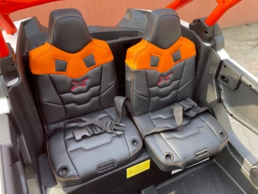 Kinderfahrzeug 12V 4WD Allrad Kinder Elektro Auto Kinderquad Elektro Buggy X-treme Zweisitzer Ledersitz EVA Gummiräder