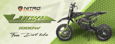 Kinder Motocross 1000W Crossbike Nitro Motors Lucky 36V Dirt Bike Pocket Bike