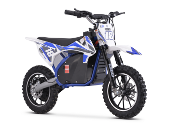 Kinder Motocross X-Trail Crossbike Elektro Dirt Bike Scheibenbremsen Luftbereifung Pocket Bike 25km/h blau