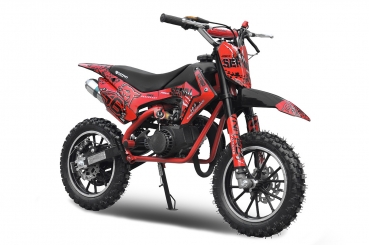 Kinder Motocross Crossbike NITRO MOTORS 49cc mini Kinder Dirtbike Serval PRM 10" Scheibenbremsen Sportluftfilter Sportauspuff Luftbereifung Pocket Bike