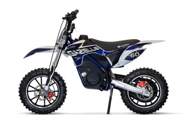 Kinder Motocross Crossbike Elektro Gazelle Deluxe 550 Dirt Bike Scheibenbremsen Luftbereifung Pocket Bike 25km/h grün