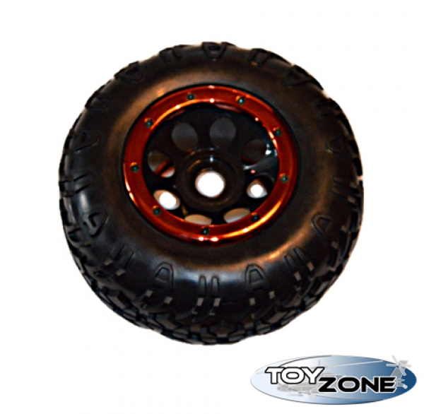1 Stück Reifen Komlettset mit Felgen 1:8 für RC Auto Crawler
