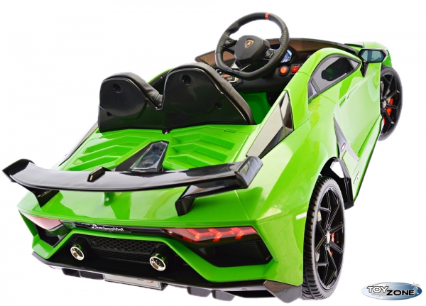 Kinderfahrzeug Kinderauto 12V Kinder Elektro Auto Lamborghini Aventador SVJ MP3 USB Ledersitz EVA Gummiräder 2,4 GHZ